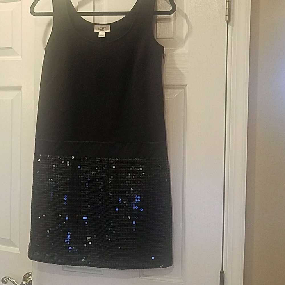 AT LOFT 2P flapper dress- black